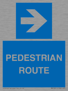 PEDESTRIAN ROUTE - right arrow